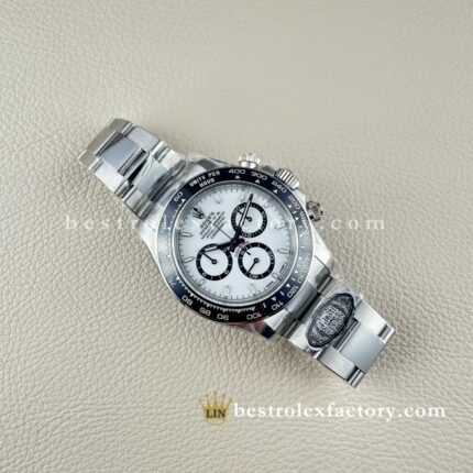 Clean Factory Rolex Daytona 126500LN-0001 Panda | White Dial Black Subdials | 4131 Movement | Perfect Snail Pattern