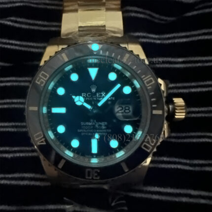 Clean Factory Rolex Submariner 126618LN | 41mm Full Gold Black Dial | Premium Replica Watch