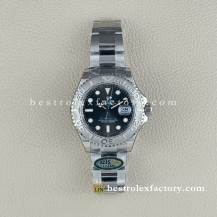 Clean Factory Yacht-Master M126622-0001 | Grey Dial Blue Second Hand | Premium Replica Watch