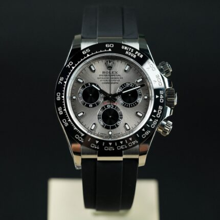 Clean Factory Daytona 116519LN-0027 Grey Dial Grey Bezel White Gold Applique Markers Ghost – Dandong 4130 Super Clone | 18k White Gold