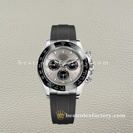 Clean Factory Daytona 116519LN-0027 Grey Dial Grey Bezel White Gold Applique Markers Ghost – Dandong 4130 Super Clone | 18k White Gold