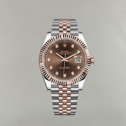 Rolex Datejust 126331-0004 Chocolate Dial – Clean Factory Super Clone Rose Gold Fluted Bezel Diamond Markers