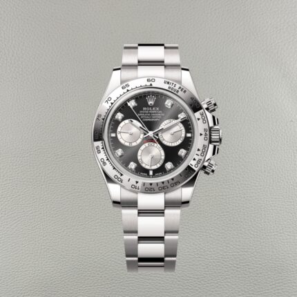 Clean Factory Rolex Daytona 126509-0002 – White Gold Black Dial Moissanite Replica
