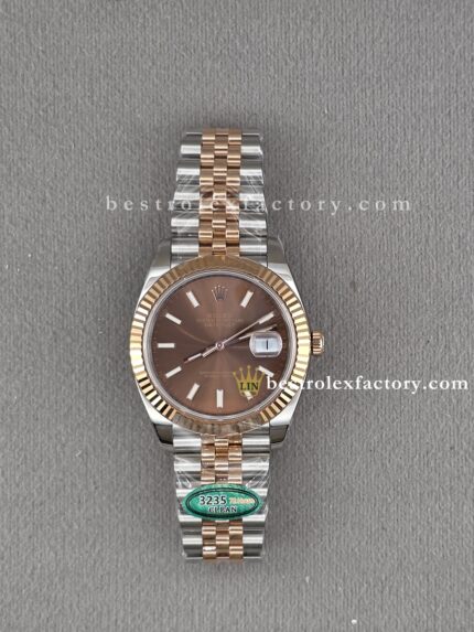 Rolex Datejust 126331-0002 Chocolate Dial – Clean Factory Super Clone Jubilee Rose Gold