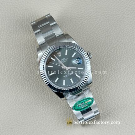 Buy Clean Factory Super Clone Rolex Datejust 126334-0027 – Best Green Sunburst Dial Replica with White Gold Bezel & Oyster Bracelet