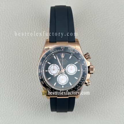 Clean Factory Rolex Daytona 126515LN-0002 Black Dial Everose Gold Applique Markers Everose Subdials Snailed – Dandong 4131 Super Clone | 18k Everose Gold