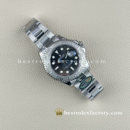 Clean Factory Yacht-Master M126622-0001 | Grey Dial Blue Second Hand | Premium Replica Watch