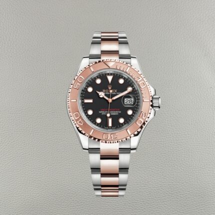 Clean Factory Yacht-Master M126621-0002 | Everose Gold Two-Tone Black Dial | Premium Replica Watch