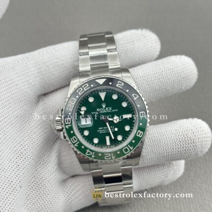 Clean Factory GMT-Master II 126729VTNR | White Gold Sprite | Green Dial