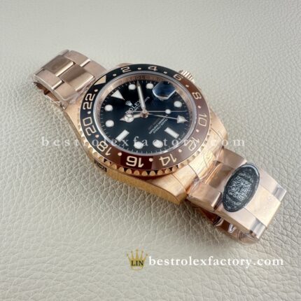 Clean Factory Rolex GMT-Master II 126715CHNR | Tiger Iron Root Beer | Everose Gold