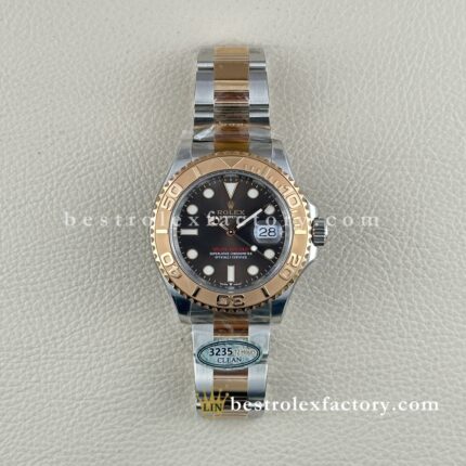Clean Factory Yacht-Master M126621-0001 | Everose Gold Two-Tone Chocolate Dial | Premium Replica Watch