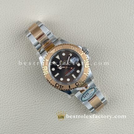 Clean Factory Yacht-Master M126621-0001 | Everose Gold Two-Tone Chocolate Dial | Premium Replica Watch