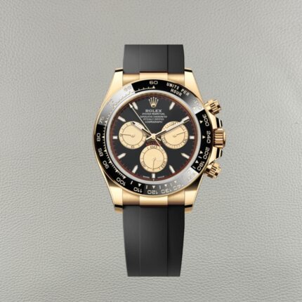 Clean Factory Rolex Daytona 126518LN-0004 Yellow Gold Black Dial Gold Subdials – Dandong 4131 | Oysterflex