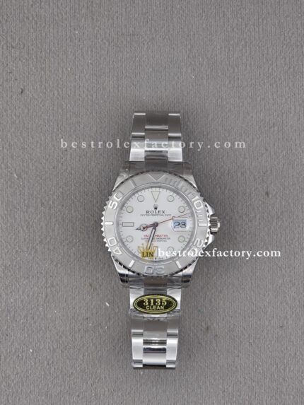 Clean Factory Rolex Yacht-Master 116622-0002 | Iconic Red Second Hand White Dial | Red Hand Rolex | 3135 Clone