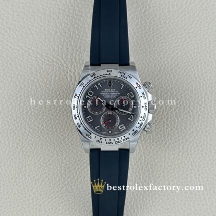 Clean Factory Rolex Daytona 116519LN-0104 Black Dial Arabic Numbers Red Subdial Hands Racing – Dandong 4130 Super Clone | 18k White Gold