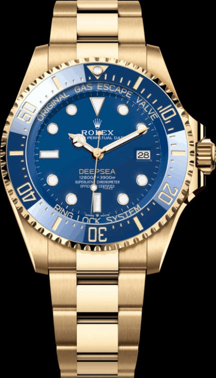 Clean Factory Rolex Deepsea 136668LB-0001 Yellow Gold Blue Dial Super Clone Luxury Diver