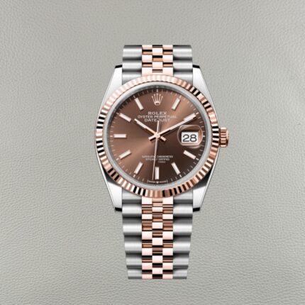 Clean Factory Rolex Datejust 126231-0043 – Chocolate Sunburst Dial, Everose Gold Two-Tone Jubilee 36mm