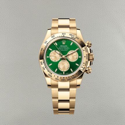 Clean Factory Rolex Daytona 126508-0008 – Green Dial & Yellow Gold, Super Clone 4131 Movement