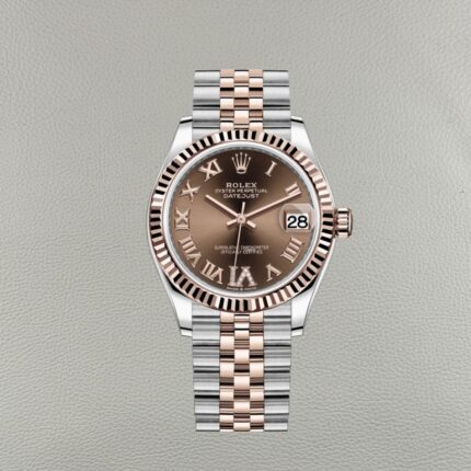 Clean Factory Lady Datejust 278271-0004 – 31mm Chocolate Dial, Diamond Roman Numerals, Everose Gold Replica
