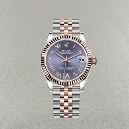 Clean Factory Lady Datejust 278271-0020 – 31mm Aubergine Dial, Diamond Roman Numerals, Everose Gold Replica