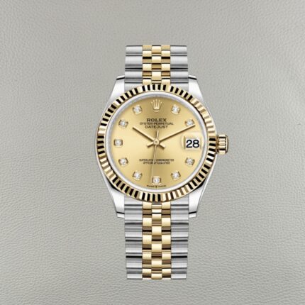 Rolex Lady Datejust 278273-0026 Champagne Dial – Yellow Gold Moissanite Super Clone 31mm