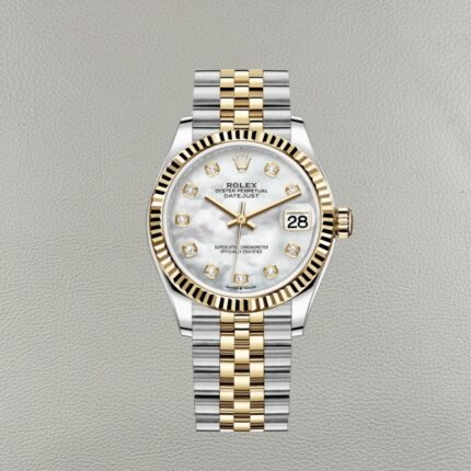 Rolex Lady Datejust 278273-0028 Mother of Pearl – Yellow Gold Moissanite Super Clone
