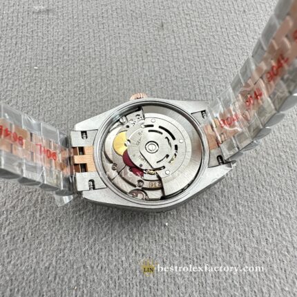 Clean Factory Lady Datejust 278271-0004 – 31mm Chocolate Dial, Diamond Roman Numerals, Everose Gold Replica