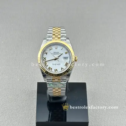 Clean Factory Datejust 36 Ref. 126233 Two-Tone White Roman Dial – VS323