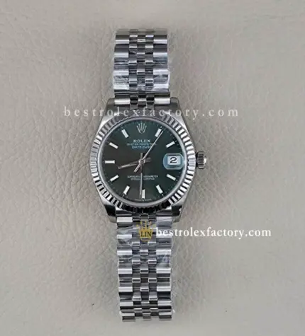 Clean Factory Rolex Datejust 31 Ref. 278274-0018 | Green Dial | 18K WG Wrapped Bezel | DD2236