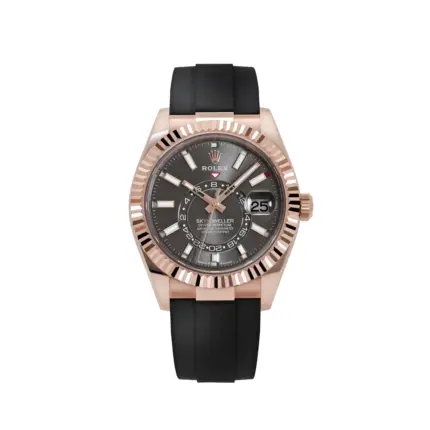 Rolex Sky-Dweller 42 Ref. 336235-0004 Rose Gold Fluted Slate Dial Oysterflex ZF | DD9002