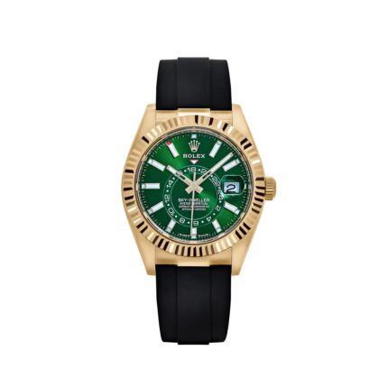 Rolex Sky-Dweller 42 Ref. 336238-0004 Yellow Gold Green Dial Oysterflex ZF | DD9002