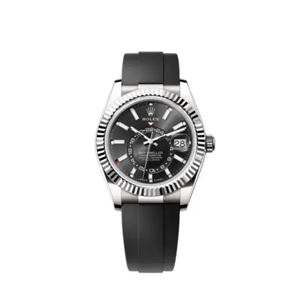 Rolex Sky-Dweller 42 Ref. 336239-0002 White Gold Fluted Black Dial Oysterflex ZF | DD9002